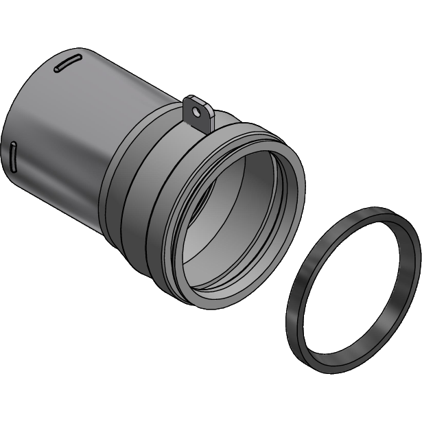 6&quot; Alum Female Connector Assy w/ Gasket