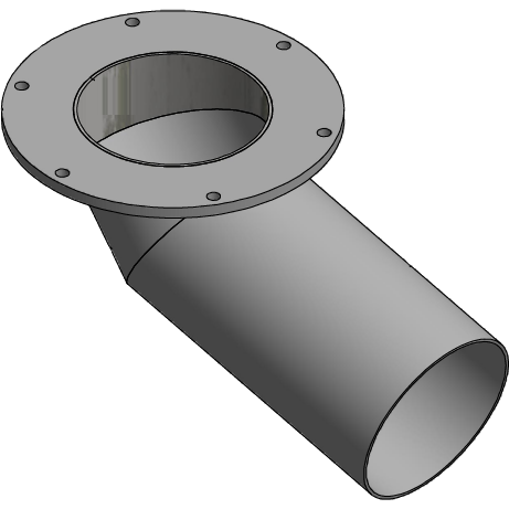8&quot; Angle Cross Pipe Assy - Upper